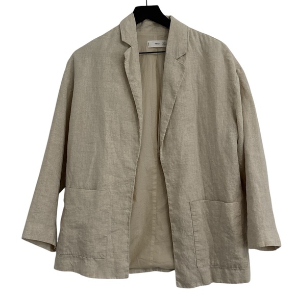 Mango Beige Linen Jacket - S - Picture 1 of 6